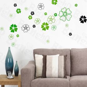 Green Petals - Large Wall Decals Stickers Appliques Home Decor