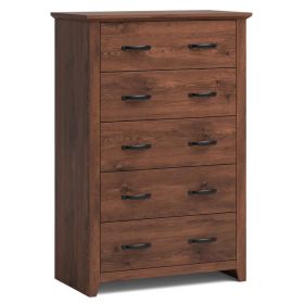 Tall Storage Dresser with 5 Pull-out Drawers for Bedroom Living Room