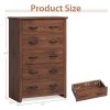 Tall Storage Dresser with 5 Pull-out Drawers for Bedroom Living Room