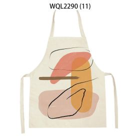 Simple Fabric Apron Kitchen Antifouling Work Clothes (Option: WQL2290 11-68 55cm)