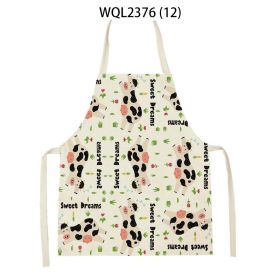 Anti-fouling Cartoon Apron Kitchen Printing Sleeveless Blouse (Option: WQL2376 12-47 38cm)