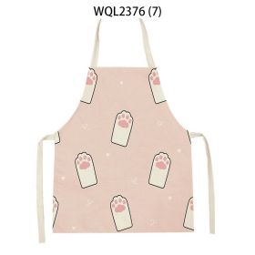 Anti-fouling Cartoon Apron Kitchen Printing Sleeveless Blouse (Option: WQL2376 7-47 38cm)