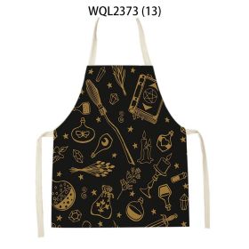 Anti-fouling Cartoon Apron Kitchen Printing Sleeveless Blouse (Option: WQL2373 13-47 38cm)