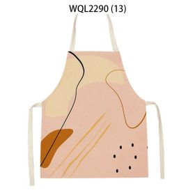 Simple Fabric Apron Kitchen Antifouling Work Clothes (Option: WQL2290 13-68 55cm)