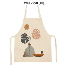 Simple Fabric Apron Kitchen Antifouling Work Clothes (Option: WQL2290 10-47 38cm)