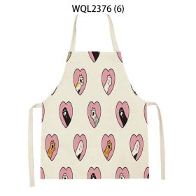 Anti-fouling Cartoon Apron Kitchen Printing Sleeveless Blouse (Option: WQL2376 6-47 38cm)