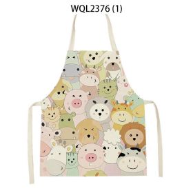 Anti-fouling Cartoon Apron Kitchen Printing Sleeveless Blouse (Option: WQL2376 1-47 38cm)