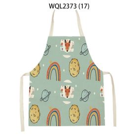 Anti-fouling Cartoon Apron Kitchen Printing Sleeveless Blouse (Option: WQL2373 17-47 38cm)