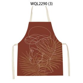 Simple Fabric Apron Kitchen Antifouling Work Clothes (Option: WQL2290 3-47 38cm)