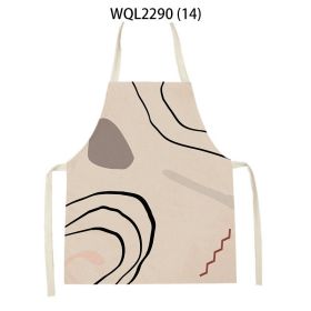 Simple Fabric Apron Kitchen Antifouling Work Clothes (Option: WQL2290 14-68 55cm)