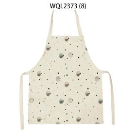 Anti-fouling Cartoon Apron Kitchen Printing Sleeveless Blouse (Option: WQL2373 8-47 38cm)