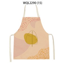 Simple Fabric Apron Kitchen Antifouling Work Clothes (Option: WQL2290 15-47 38cm)