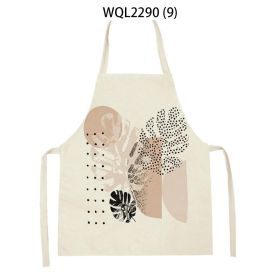 Simple Fabric Apron Kitchen Antifouling Work Clothes (Option: WQL2290 9-68 55cm)