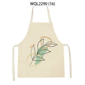 Simple Fabric Apron Kitchen Antifouling Work Clothes (Option: WQL2290 16-68 55cm)