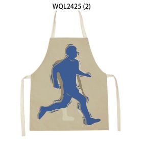 Simple Fabric Apron Kitchen Antifouling Work Clothes (Option: WQL2425 2-47 38cm)