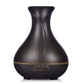 400ml Aroma Essential Oil Diffuser Ultrasonic Air (Plug Type: US, Color: Dark Wood)